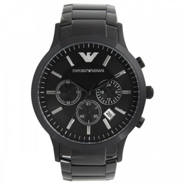 EMPORIO ARMANI AR2453 GENTS BLACK STAINLESS STEEL WATCH