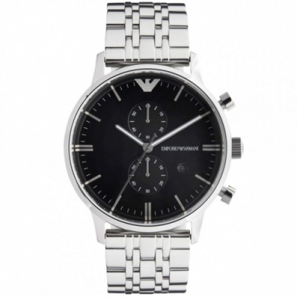 EMPORIO ARMANI AR0389 GIANNI WATCH AR0389 MENS BLACK STEEL WATCH