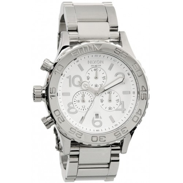 Nixon A037-945 Men's 42-20 Silver Stainless-Steel Quartz Watch