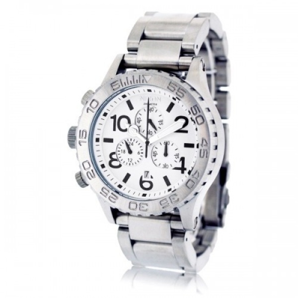 Nixon A037-100 The 42-20 Chronograph Steel Watch