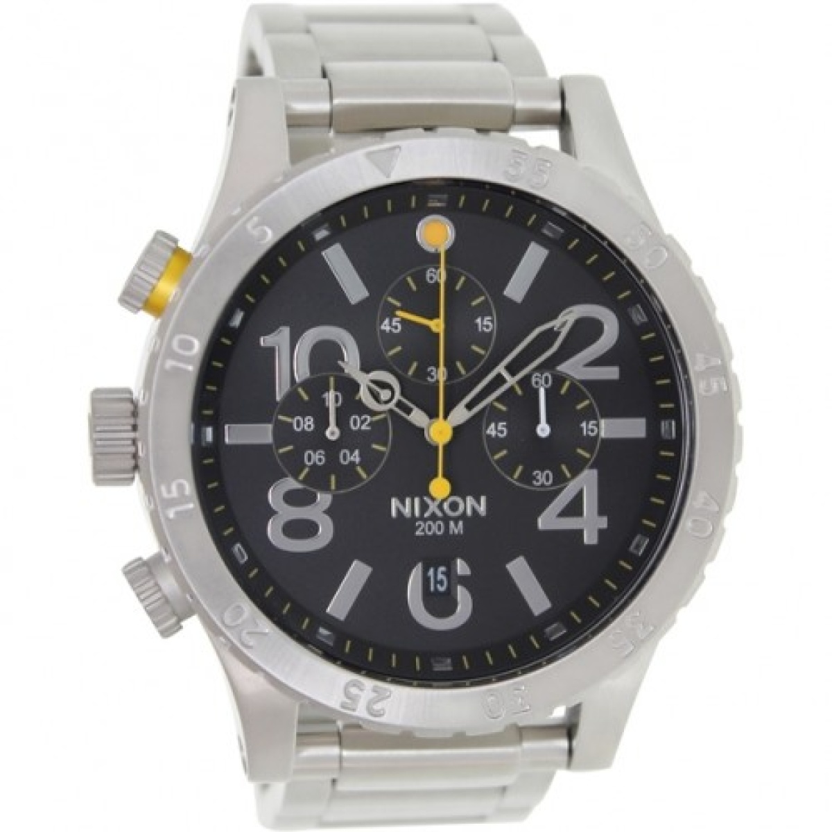 Nixon Men's 48-20 Chrono A486000 Silver Stainless-Steel Quartz Watch