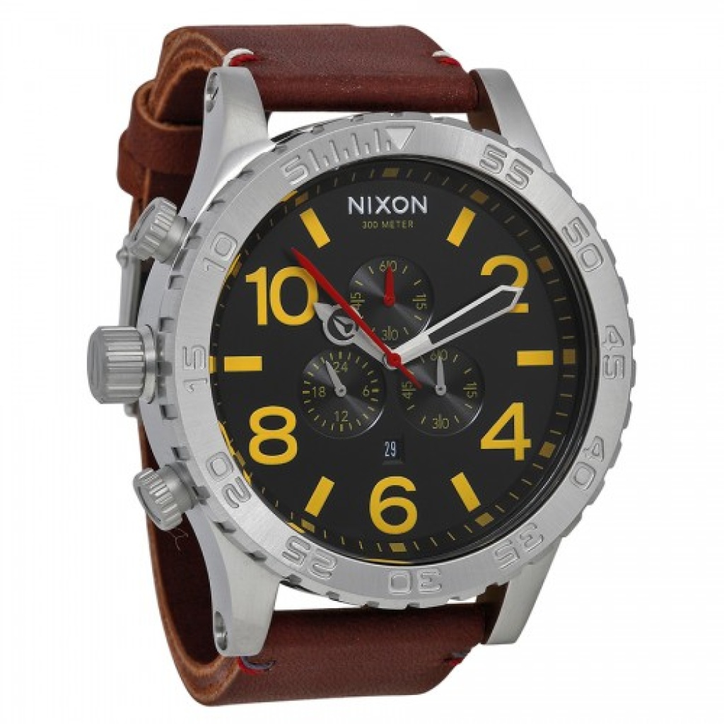 Nixon 51-30 A124-019 Chrono Leather Watch