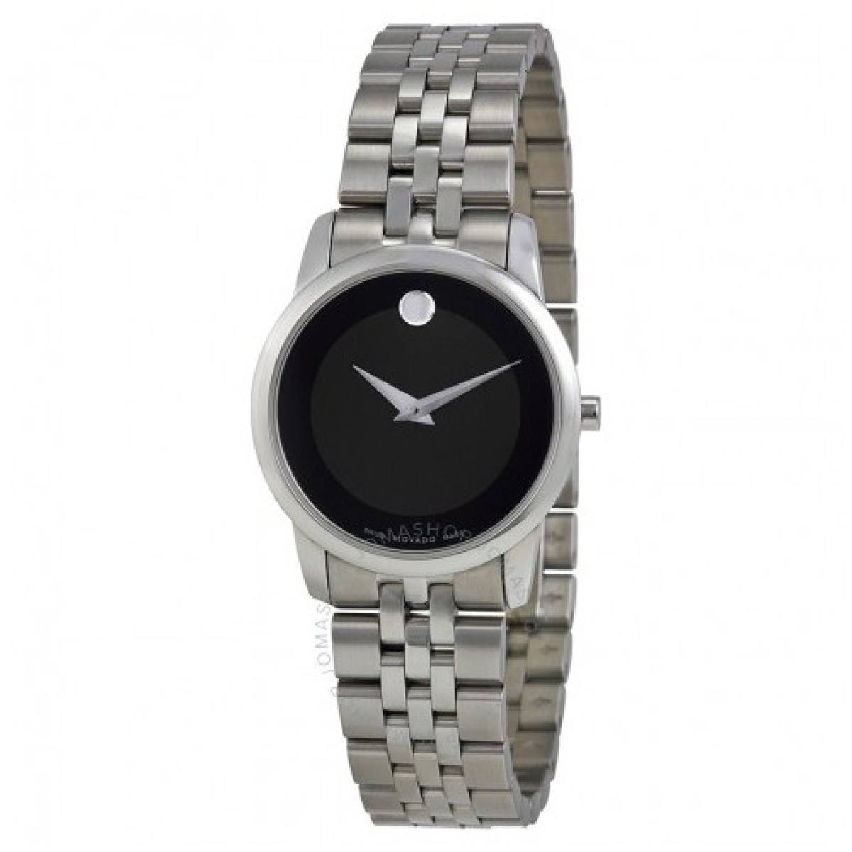 MOVADO 0606505 Museum Black Dial Stainless Steel Ladies Watch