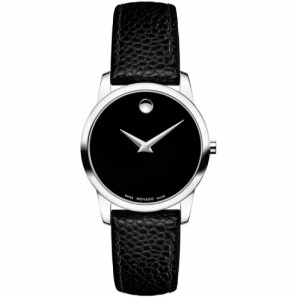 MOVADO 0607015 Museum Classic Black Dial Leather Ladies Watch