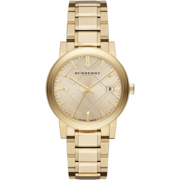BURBERRY BU9033 The City Champagne Dial Gold-tone Unisex Watch