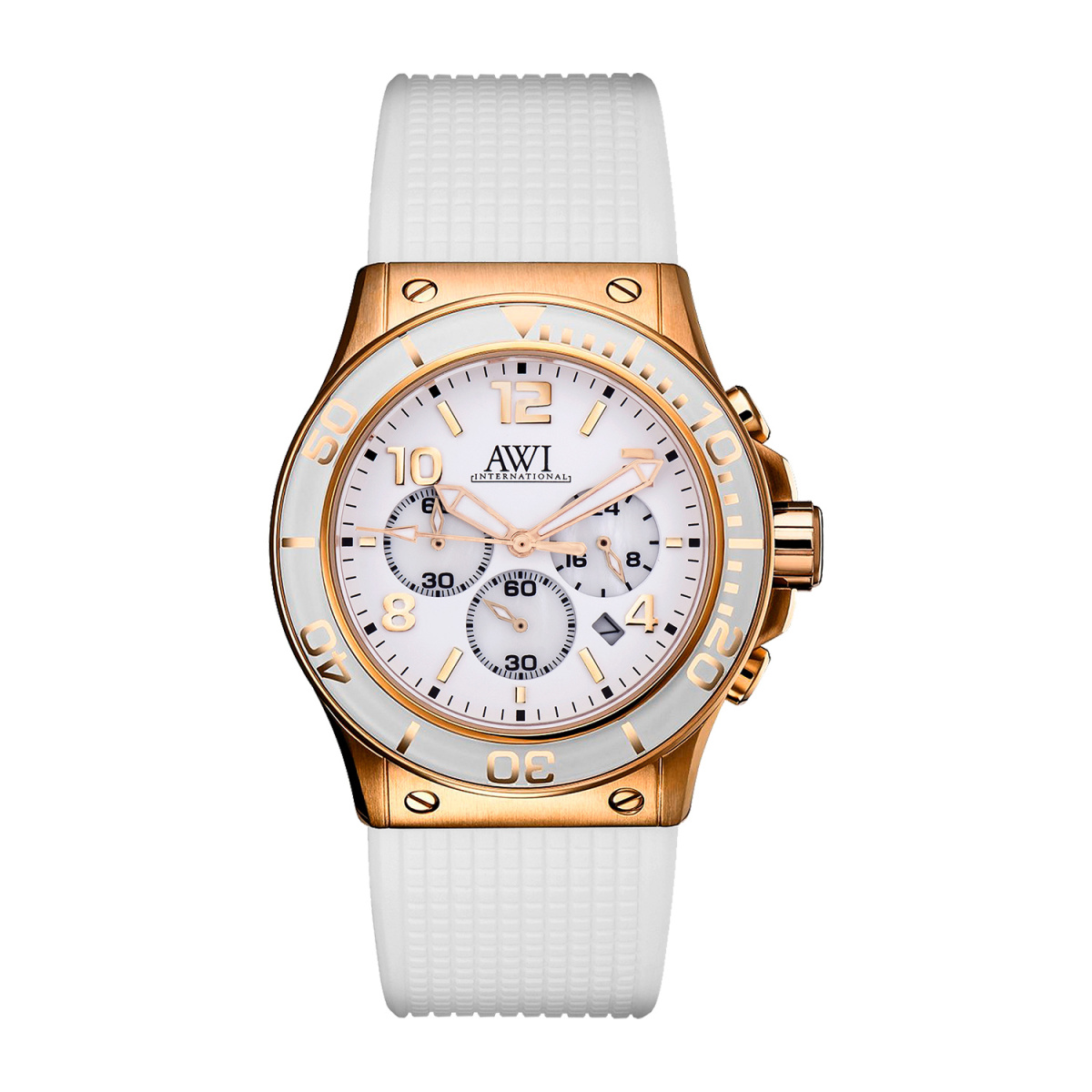 AWI AW1070CH.D Ladies' Watch With White Band