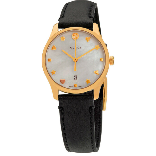 GUCCI G-Timeless YA126589 Mother of Pearl Dial PVD Gold Steel Watch