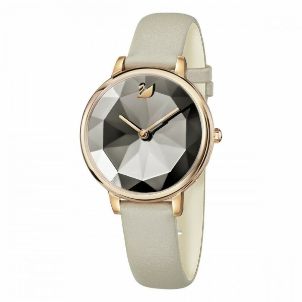 Swarovski  5415996 Crystal Lake Rose Gold Tone Leather Watch