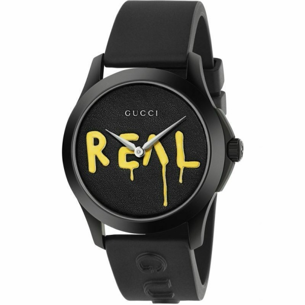 Gucci Ghost G-Timeless YA1264017 Black Black Rubber Strap Men's Watch