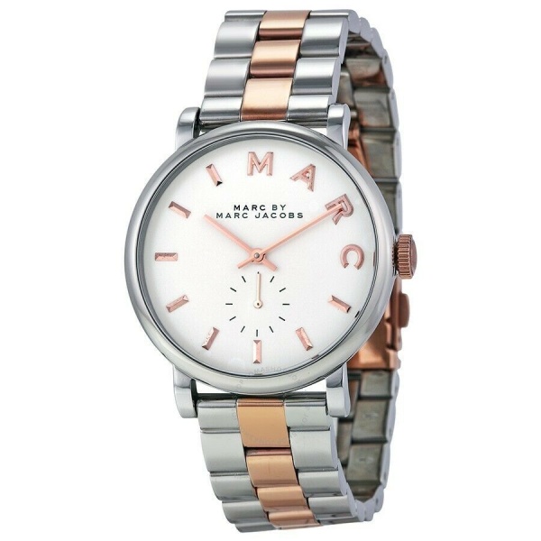 Marc By Marc Jacobs MBM3312 White Dial Two Tone Stainless Steel Ladies Watch