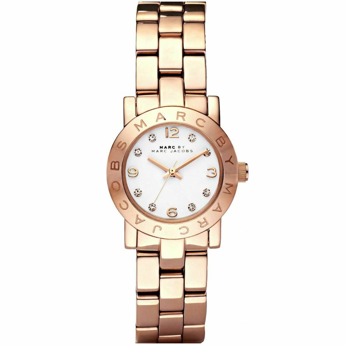 Marc Jacobs MBM3078 Mini Amy White Dial Rose Gold-tone Ladies Watch