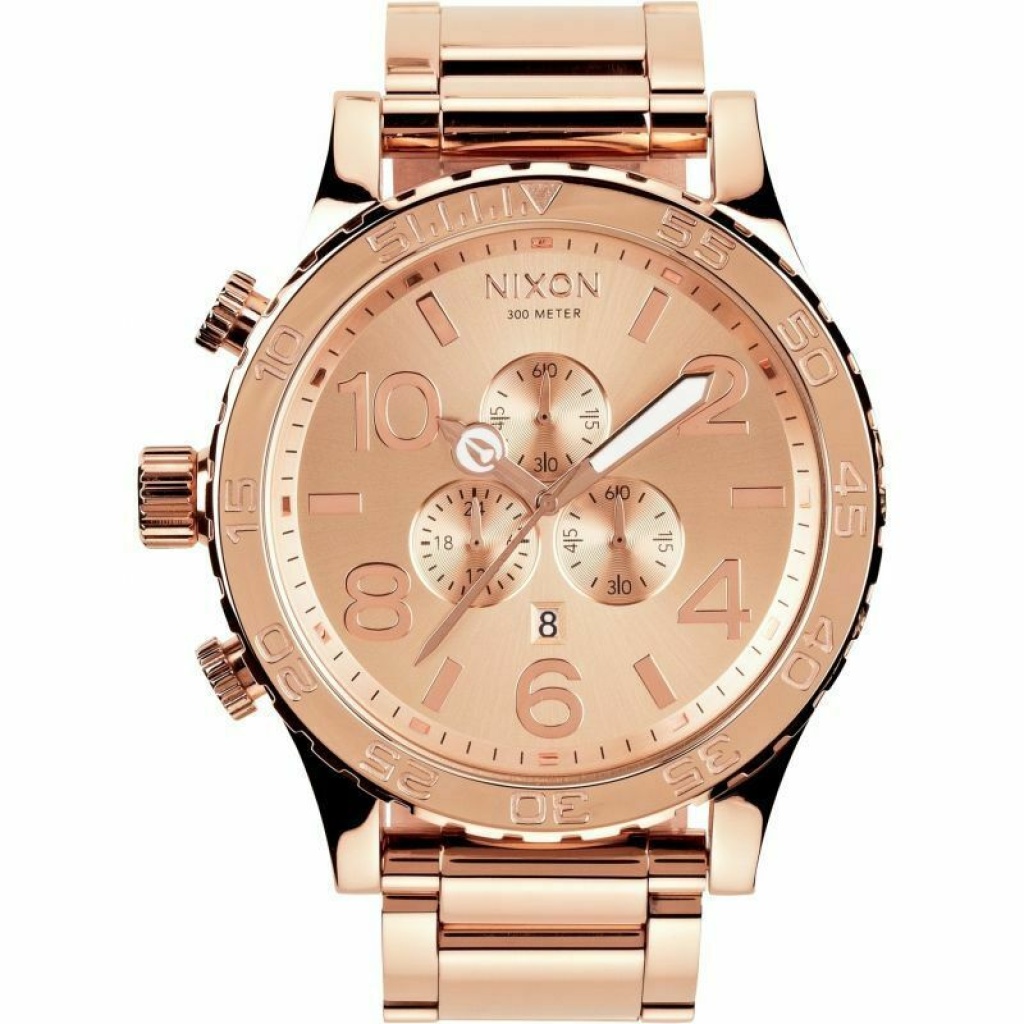 Nixon 51-30 Chronograph A083-897 Rose Gold-Tone Stainless Steel Men's Watch