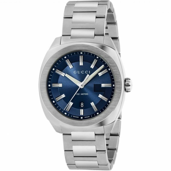 Gucci GG2570 Collection YA142303 Blue Dial Stainless Steel Men's Watch