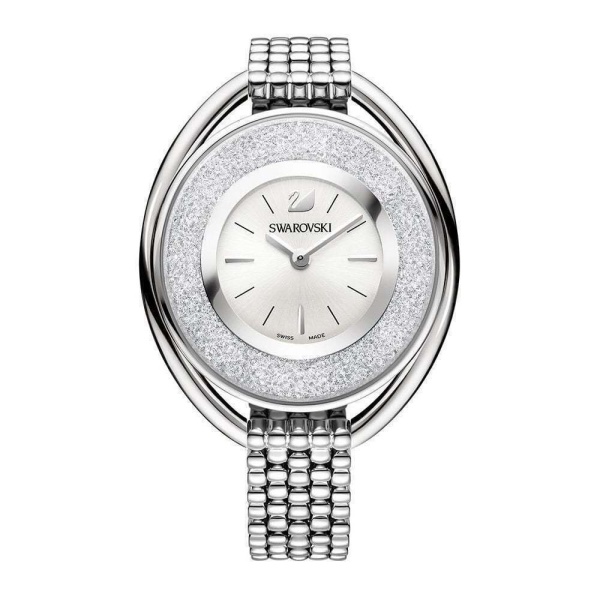 Swarovski 5181008 Crystalline Oval White Silver Tone Ladies Watch